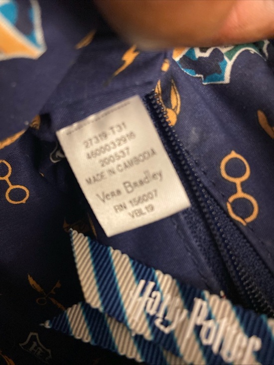 Vera Bradley Harry Potter Triple Zip Hipster Crossbody Bag HOME TO HOGWARTZ - Picture 9 of 12